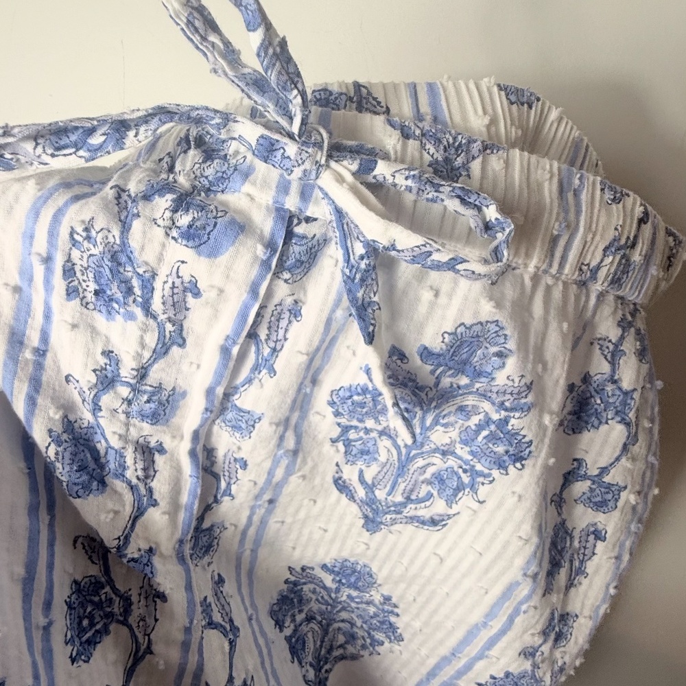 Roller Rabbit Lily Stripe Livy Pajama Sleep Set Blue‎ Size Large (E) - Picture 6 of 7